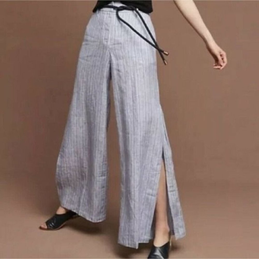 Anthropologie Gray Wide Leg Pants